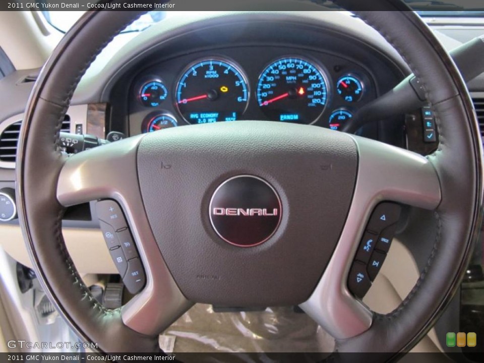 Cocoa/Light Cashmere Interior Steering Wheel for the 2011 GMC Yukon Denali #40828317