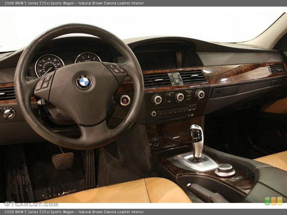 Natural Brown Dakota Leather Interior Prime Interior for the 2008 BMW 5 Series 535xi Sports Wagon #40828889
