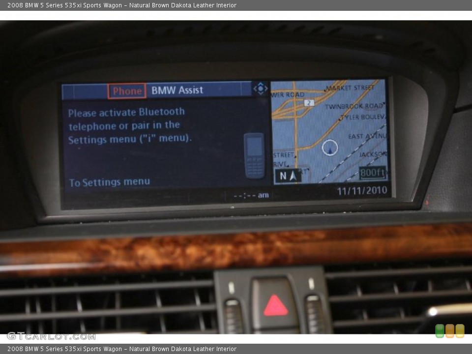 Natural Brown Dakota Leather Interior Navigation for the 2008 BMW 5 Series 535xi Sports Wagon #40828958
