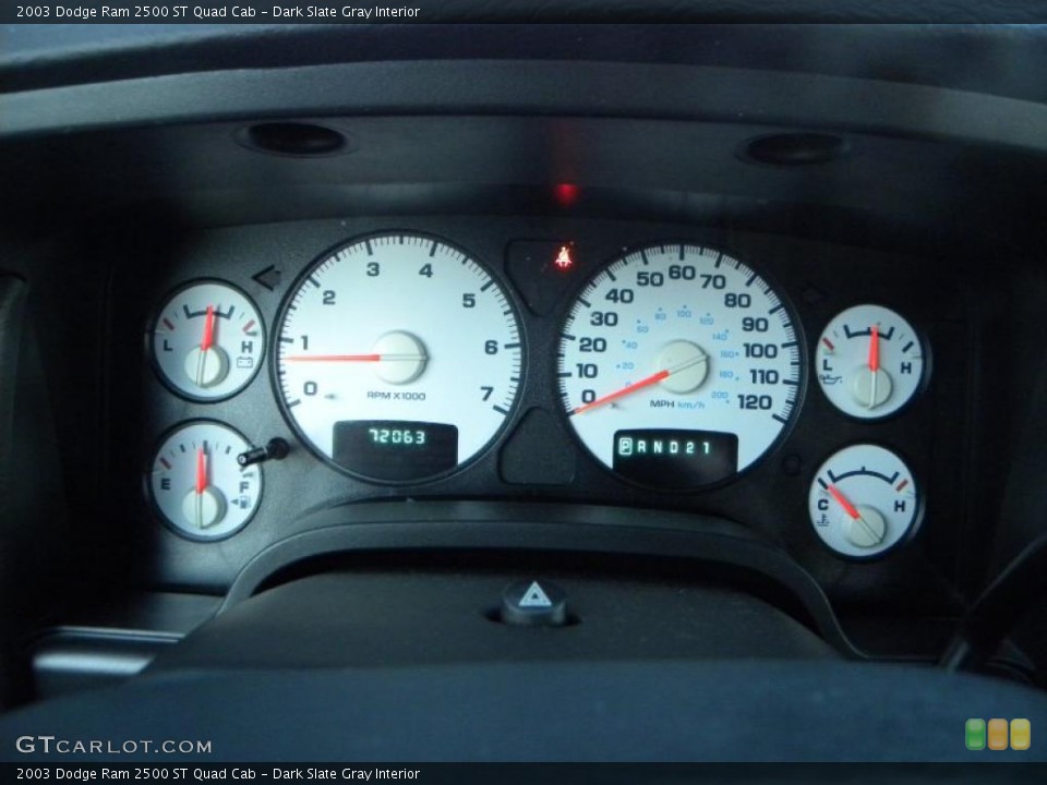 Dark Slate Gray Interior Gauges for the 2003 Dodge Ram 2500 ST Quad Cab #40837893