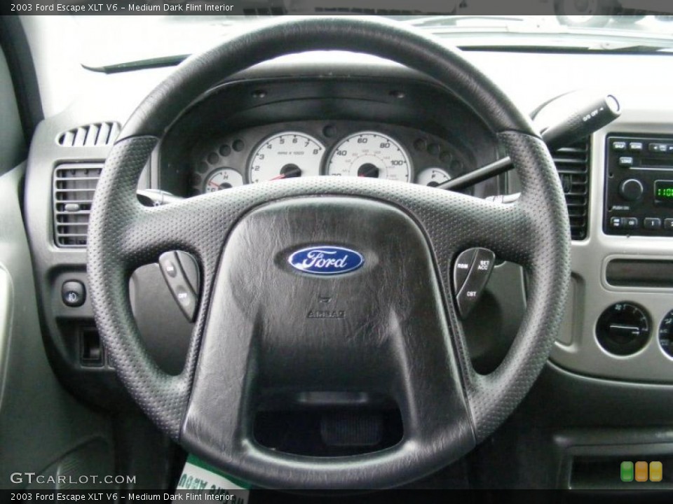 Medium Dark Flint Interior Steering Wheel for the 2003 Ford Escape XLT V6 #40837949
