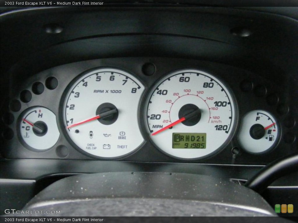 Medium Dark Flint Interior Gauges for the 2003 Ford Escape XLT V6 #40838001