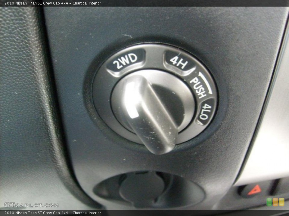 Charcoal Interior Controls for the 2010 Nissan Titan SE Crew Cab 4x4 #40838149
