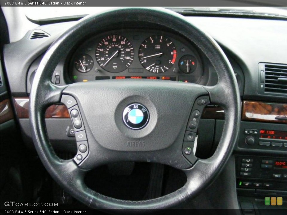 Black Interior Steering Wheel for the 2003 BMW 5 Series 540i Sedan #40840521