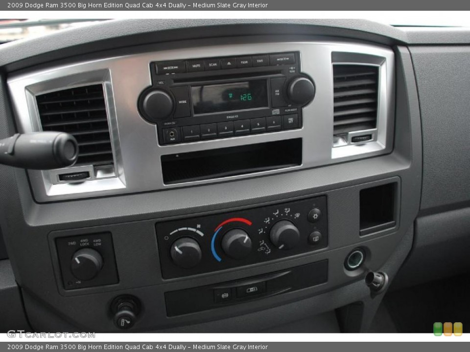 Medium Slate Gray Interior Controls for the 2009 Dodge Ram 3500 Big Horn Edition Quad Cab 4x4 Dually #40840969