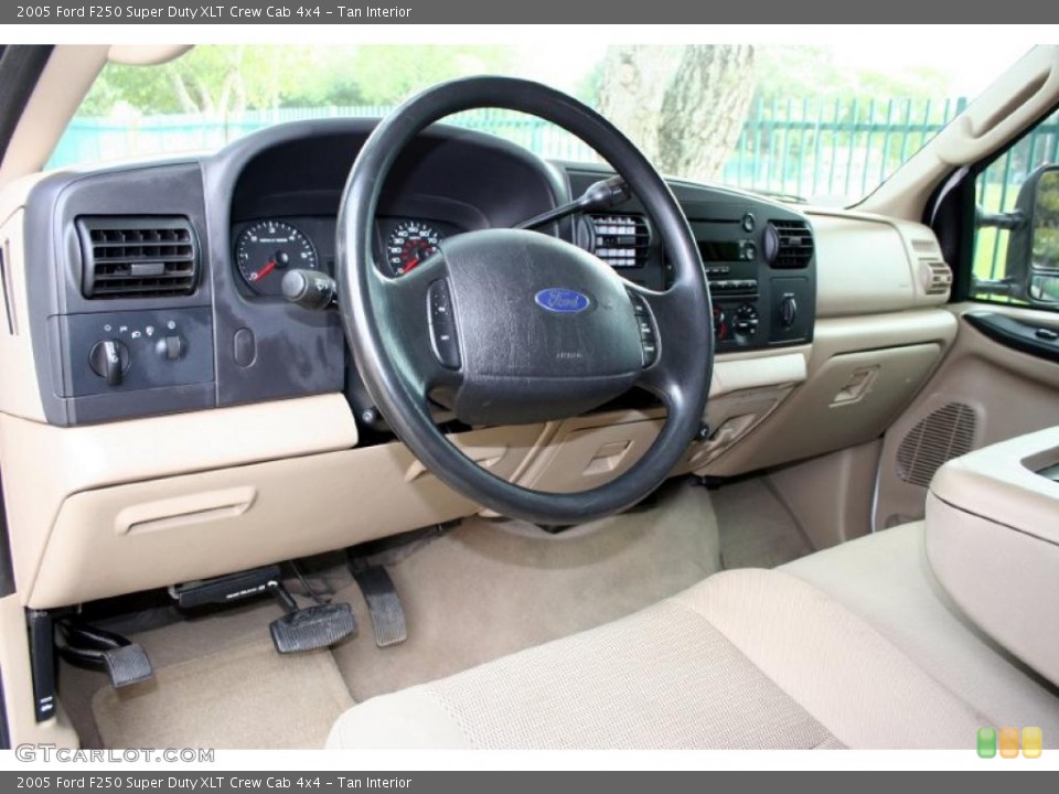 Tan Interior Prime Interior for the 2005 Ford F250 Super Duty XLT Crew Cab 4x4 #40846690