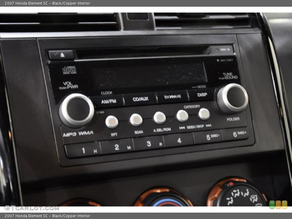 Black/Copper Interior Controls for the 2007 Honda Element SC #40852356
