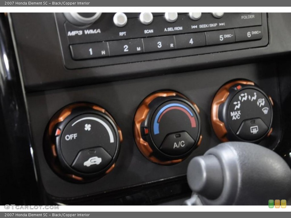 Black/Copper Interior Controls for the 2007 Honda Element SC #40852361