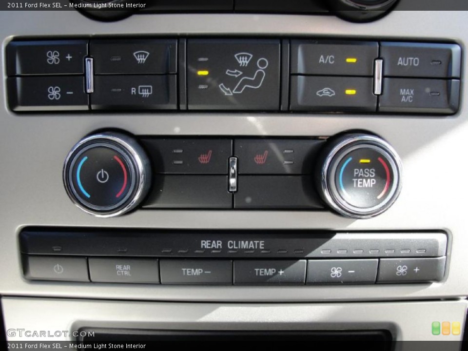 Medium Light Stone Interior Controls for the 2011 Ford Flex SEL #40852873
