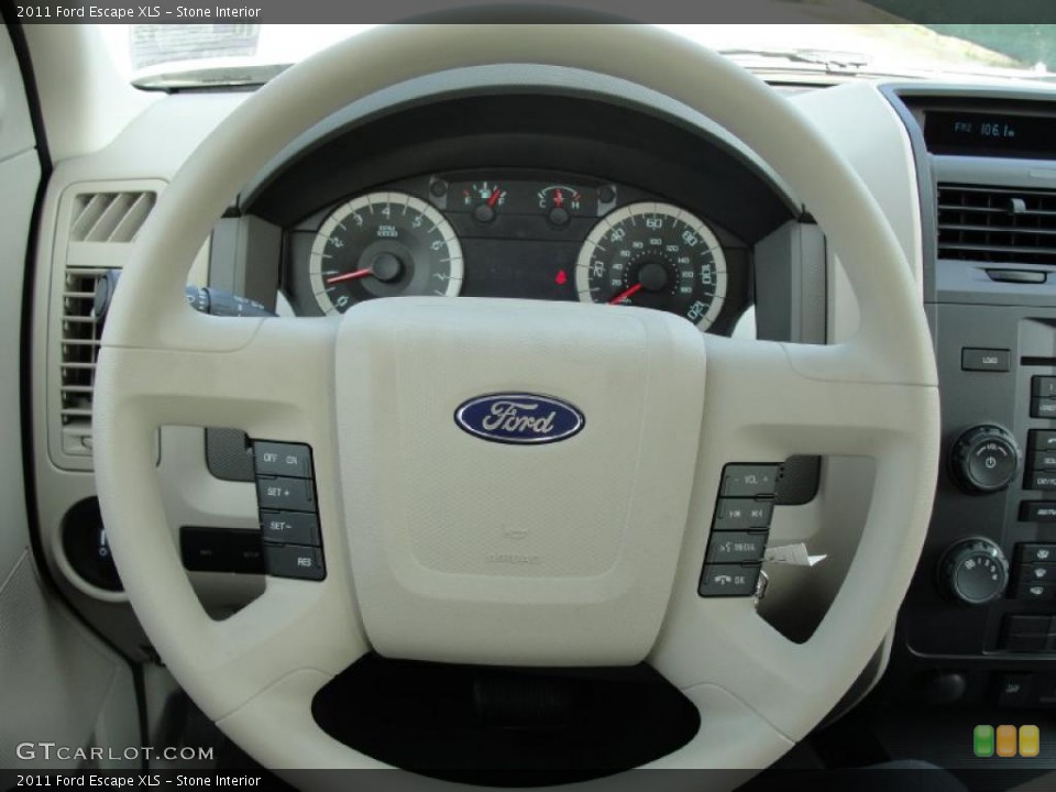 Stone Interior Steering Wheel for the 2011 Ford Escape XLS #40854529