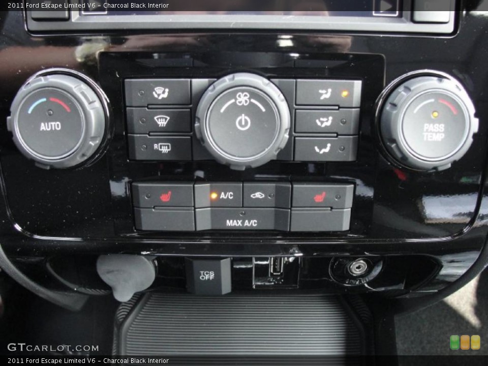 Charcoal Black Interior Controls for the 2011 Ford Escape Limited V6 #40856329