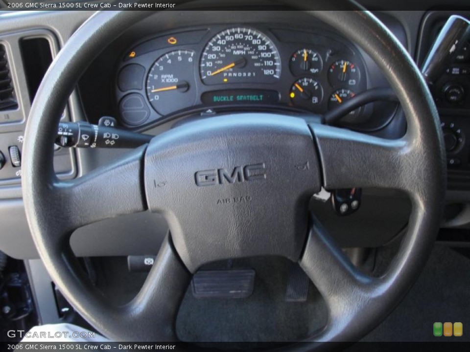 Dark Pewter Interior Steering Wheel for the 2006 GMC Sierra 1500 SL Crew Cab #40857389
