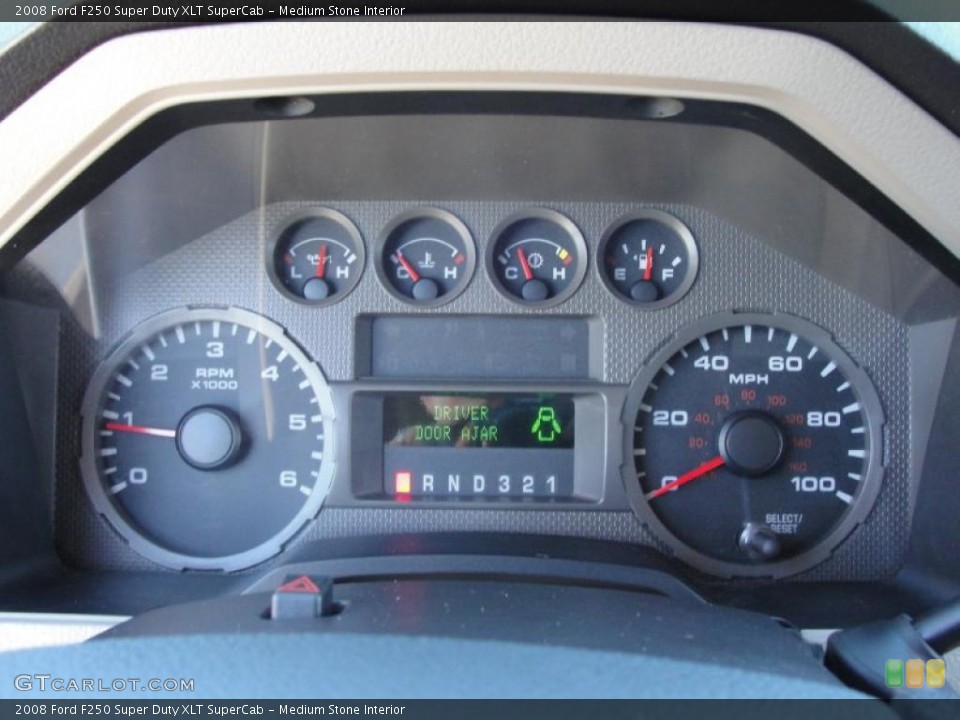 Medium Stone Interior Gauges for the 2008 Ford F250 Super Duty XLT SuperCab #40859109