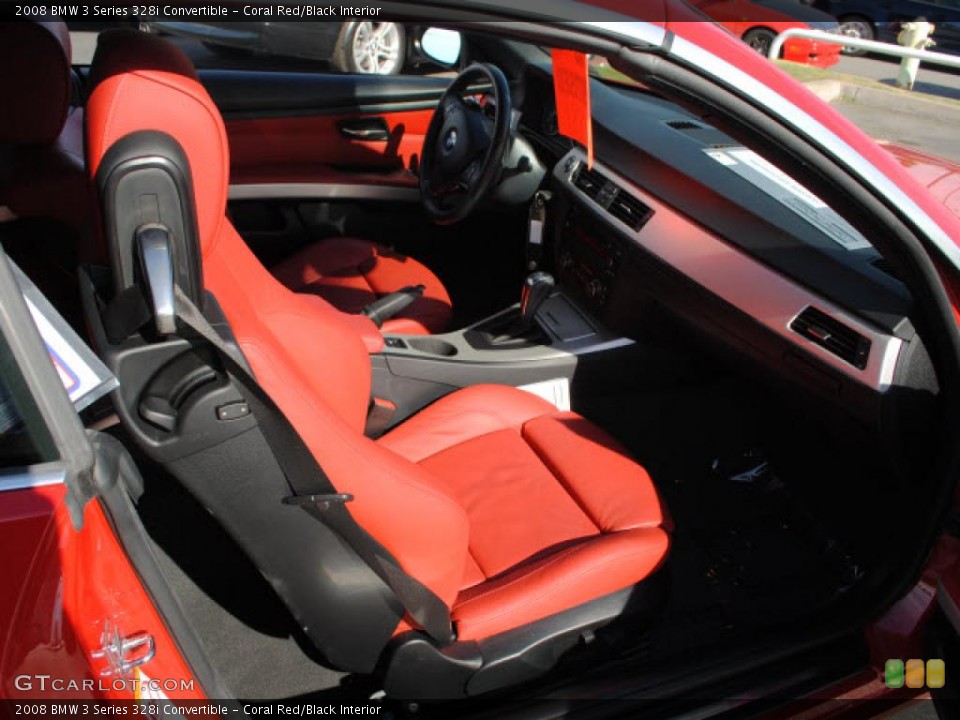 Coral Red/Black Interior Photo for the 2008 BMW 3 Series 328i Convertible #40860277