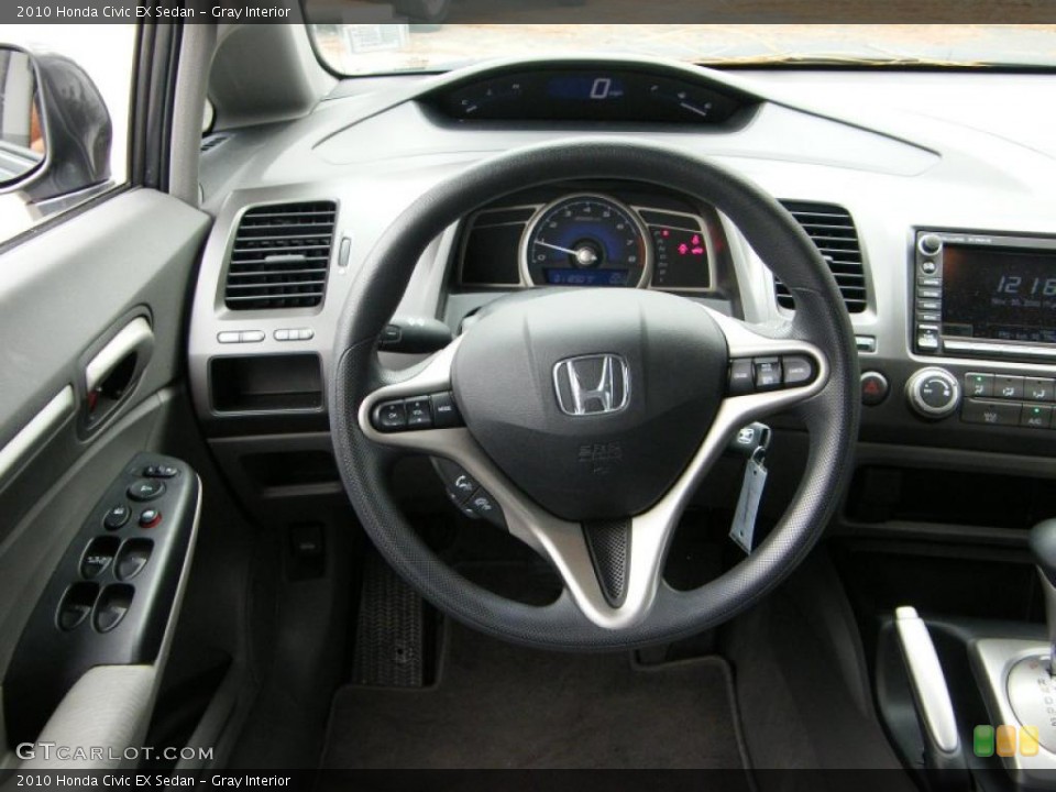 Gray Interior Steering Wheel for the 2010 Honda Civic EX Sedan #40861185