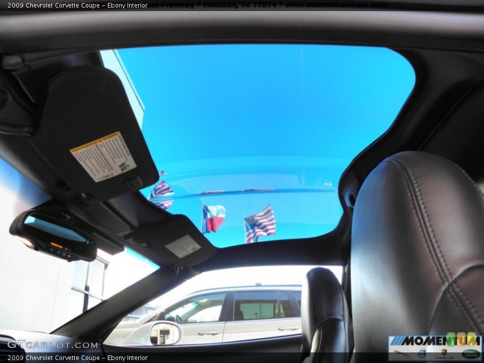 Ebony Interior Sunroof for the 2009 Chevrolet Corvette Coupe #40865757