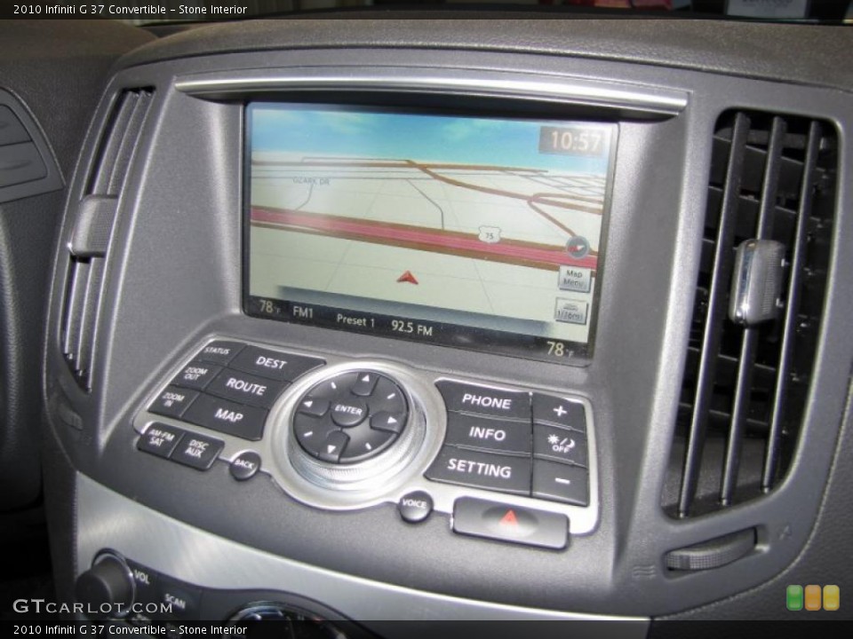 Stone Interior Navigation for the 2010 Infiniti G 37 Convertible #40866361