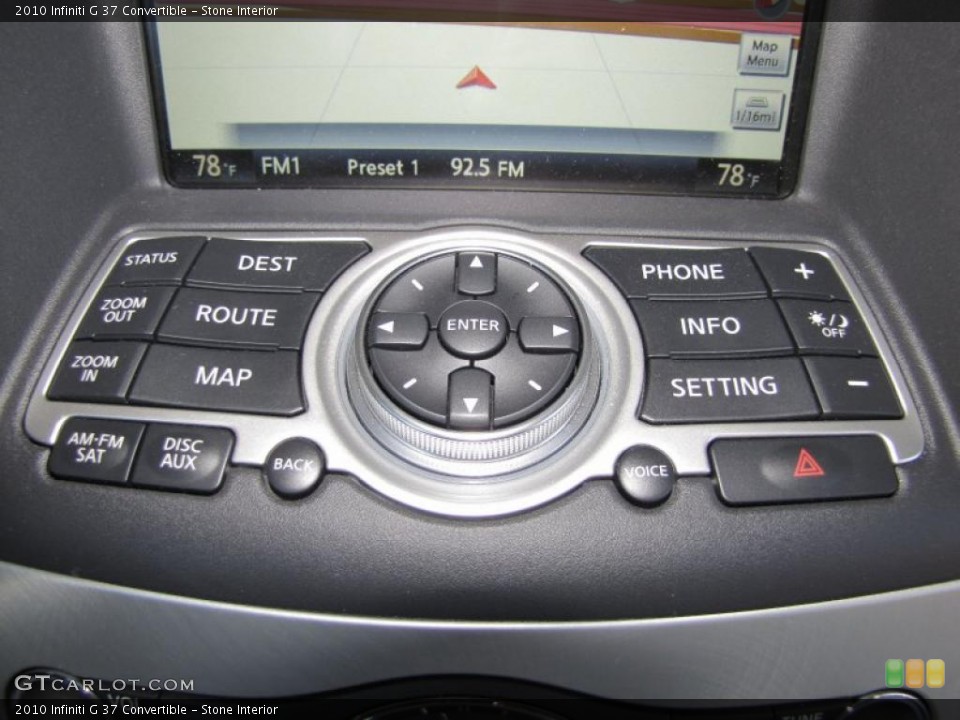 Stone Interior Navigation for the 2010 Infiniti G 37 Convertible #40866369