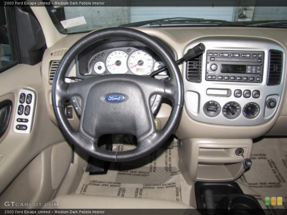 Medium Dark Pebble Interior Dashboard for the 2003 Ford Escape Limited #40866701
