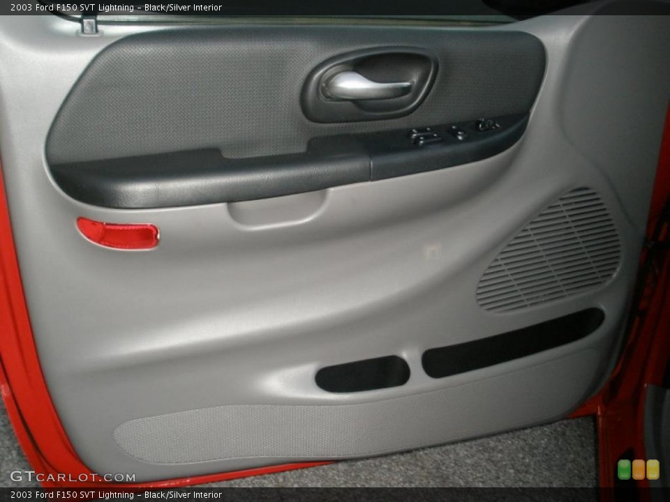 Black/Silver Interior Door Panel for the 2003 Ford F150 SVT Lightning #40869890