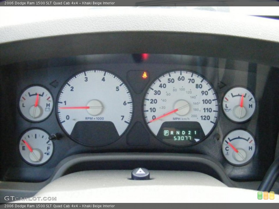 Khaki Beige Interior Gauges for the 2006 Dodge Ram 1500 SLT Quad Cab 4x4 #40872334