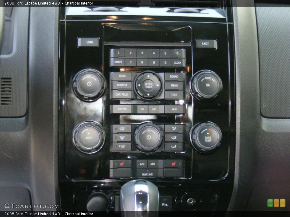 Charcoal Interior Controls for the 2008 Ford Escape Limited 4WD #40873602