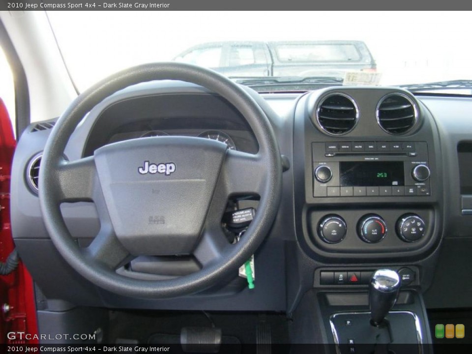 Dark Slate Gray Interior Controls for the 2010 Jeep Compass Sport 4x4 #40874618