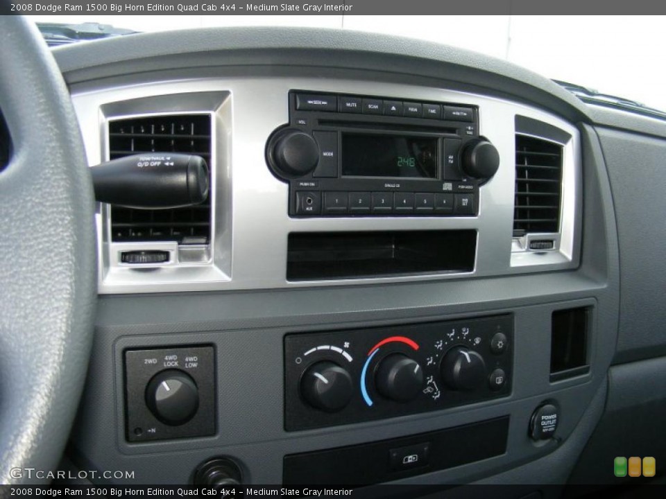 Medium Slate Gray Interior Controls for the 2008 Dodge Ram 1500 Big Horn Edition Quad Cab 4x4 #40875114