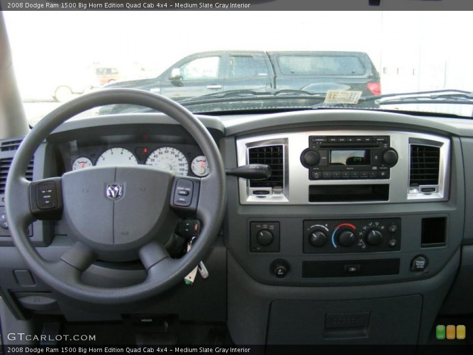 Medium Slate Gray Interior Dashboard for the 2008 Dodge Ram 1500 Big Horn Edition Quad Cab 4x4 #40875158
