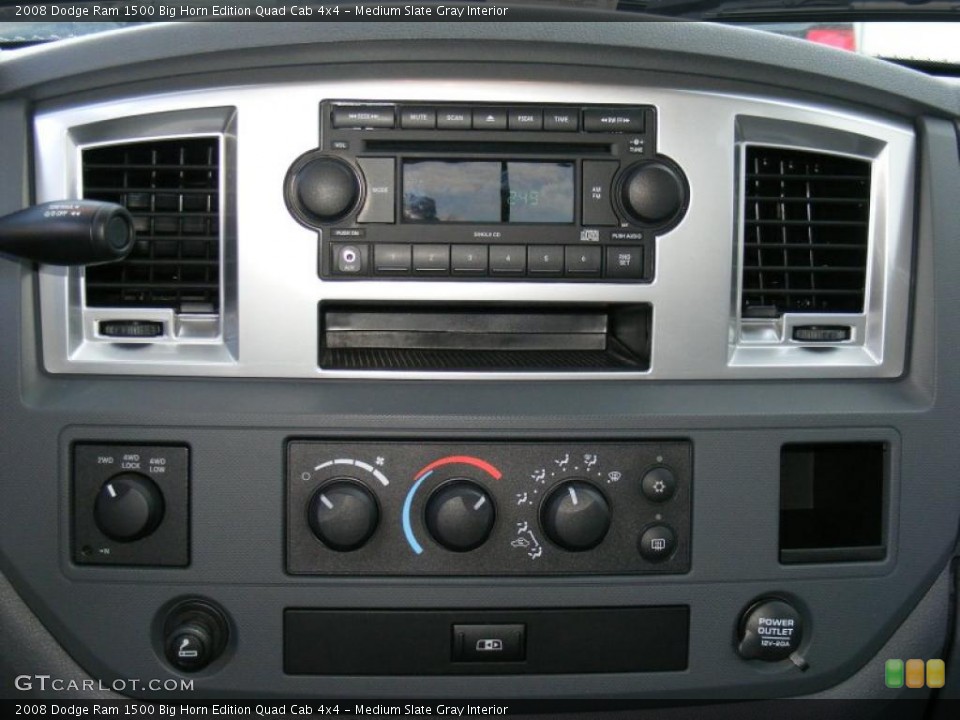Medium Slate Gray Interior Controls for the 2008 Dodge Ram 1500 Big Horn Edition Quad Cab 4x4 #40875170