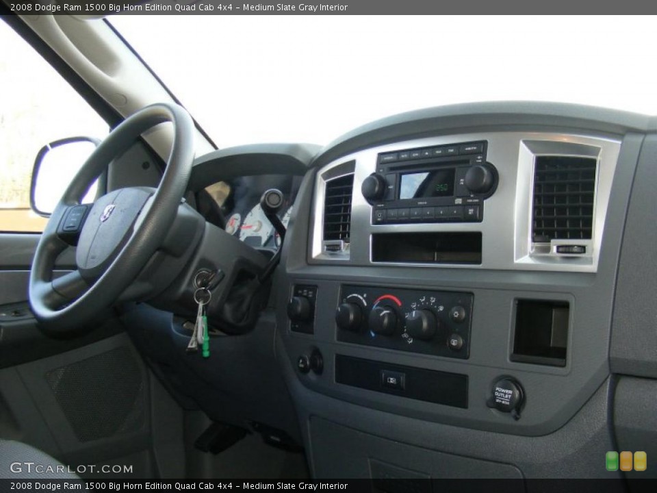Medium Slate Gray Interior Controls for the 2008 Dodge Ram 1500 Big Horn Edition Quad Cab 4x4 #40875270
