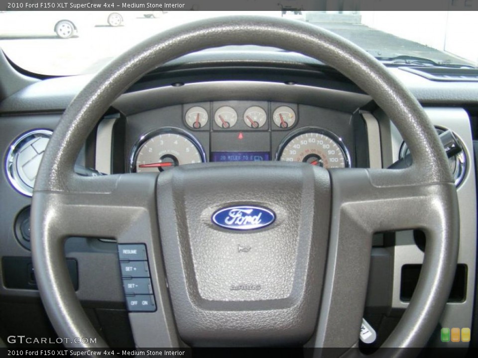 Medium Stone Interior Steering Wheel for the 2010 Ford F150 XLT SuperCrew 4x4 #40876402