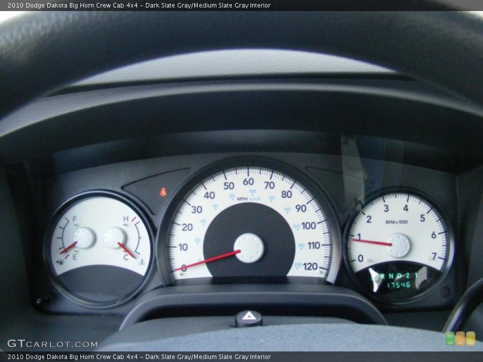 Dark Slate Gray/Medium Slate Gray Interior Gauges for the 2010 Dodge Dakota Big Horn Crew Cab 4x4 #40876918