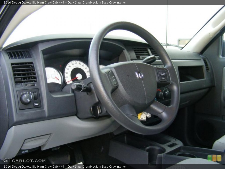 Dark Slate Gray/Medium Slate Gray Interior Dashboard for the 2010 Dodge Dakota Big Horn Crew Cab 4x4 #40877006