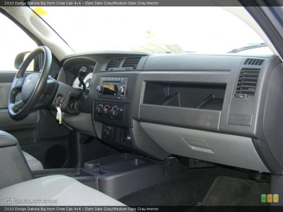 Dark Slate Gray/Medium Slate Gray Interior Dashboard for the 2010 Dodge Dakota Big Horn Crew Cab 4x4 #40877103