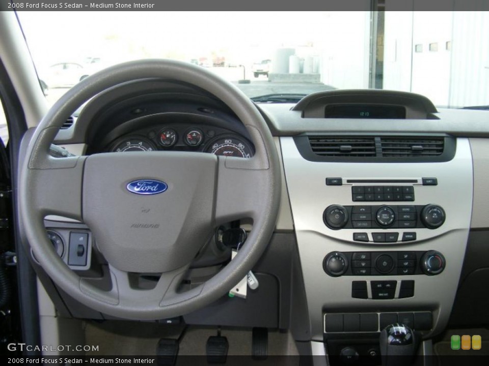 Medium Stone Interior Controls for the 2008 Ford Focus S Sedan #40877738