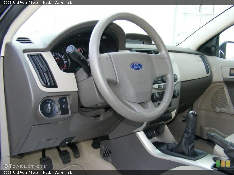 Medium Stone Interior Prime Interior for the 2008 Ford Focus S Sedan #40877752