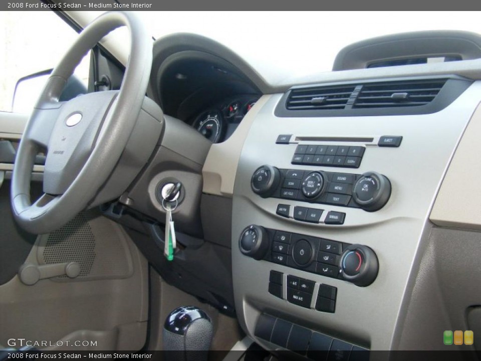 Medium Stone Interior Controls for the 2008 Ford Focus S Sedan #40877810