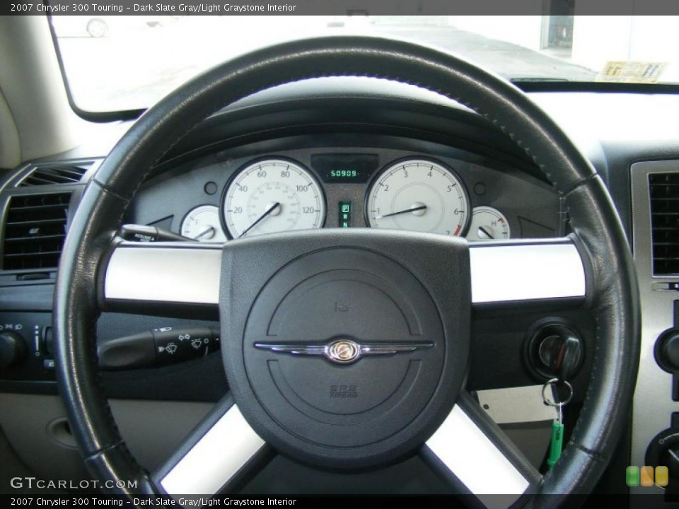 Dark Slate Gray/Light Graystone Interior Steering Wheel for the 2007 Chrysler 300 Touring #40877938
