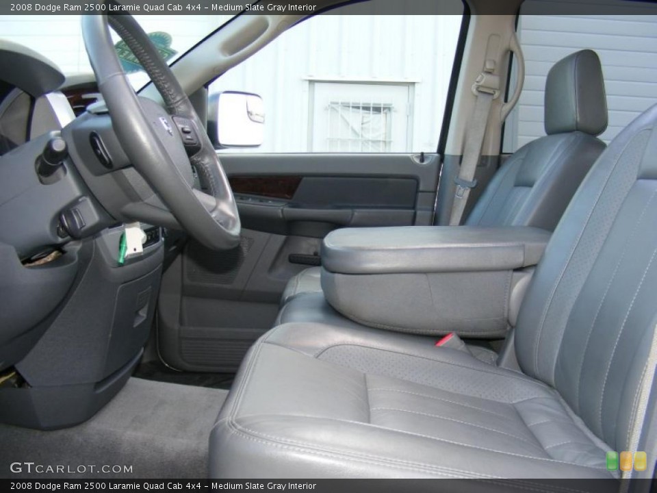 Medium Slate Gray Interior Photo for the 2008 Dodge Ram 2500 Laramie Quad Cab 4x4 #40878286