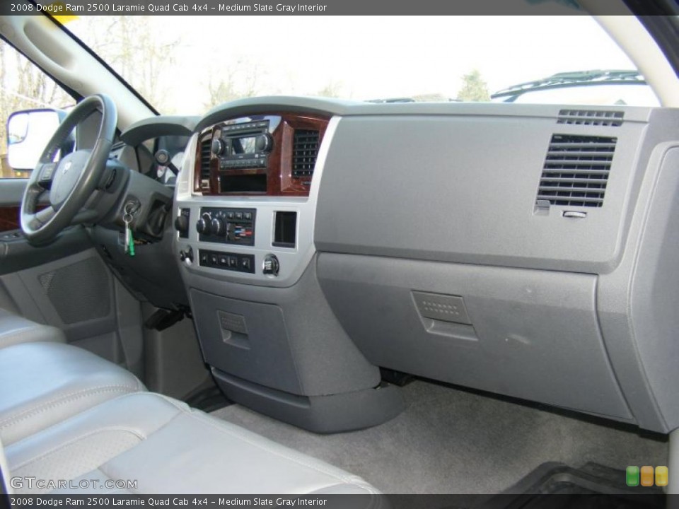 Medium Slate Gray Interior Dashboard for the 2008 Dodge Ram 2500 Laramie Quad Cab 4x4 #40878306