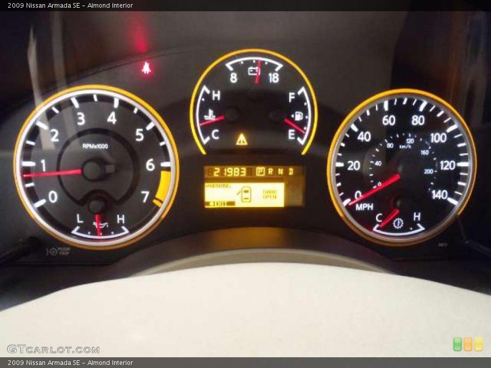 Almond Interior Gauges for the 2009 Nissan Armada SE #40880517