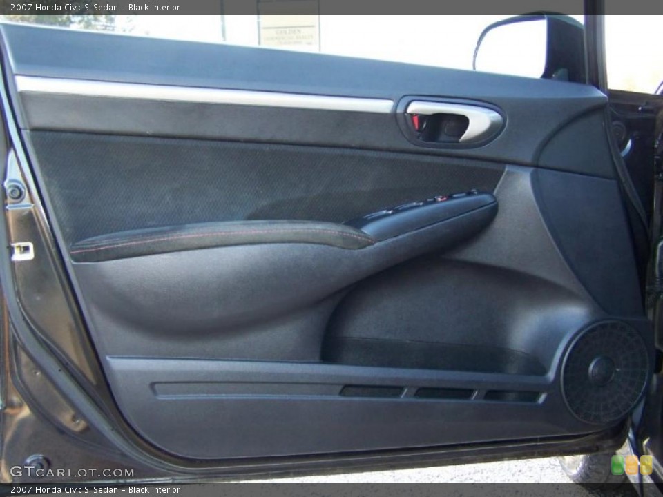 Black Interior Door Panel for the 2007 Honda Civic Si Sedan #40884129