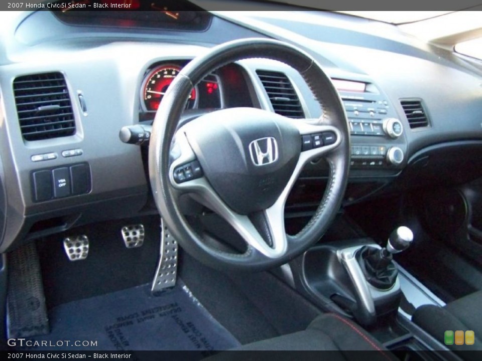 Black Interior Exterior for the 2007 Honda Civic Si Sedan #40884153
