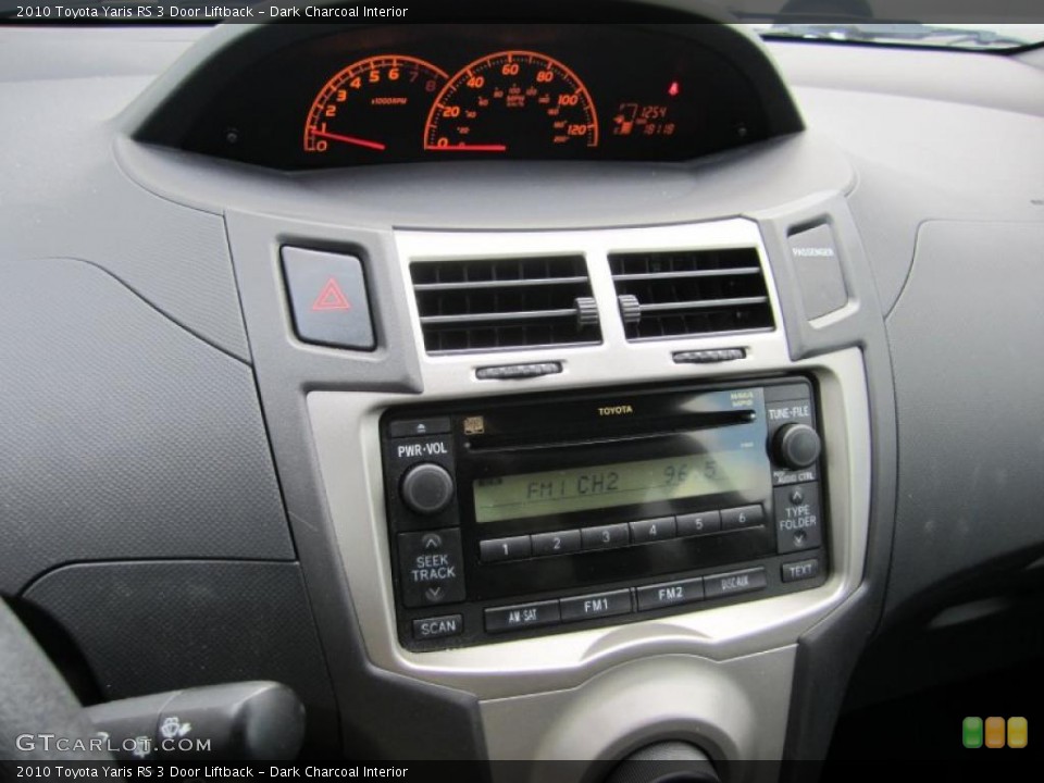 Dark Charcoal Interior Dashboard for the 2010 Toyota Yaris RS 3 Door Liftback #40884589