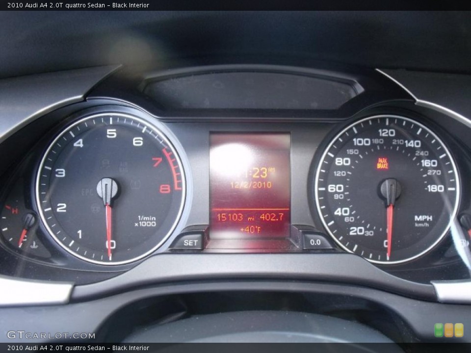 Black Interior Gauges for the 2010 Audi A4 2.0T quattro Sedan #40888413