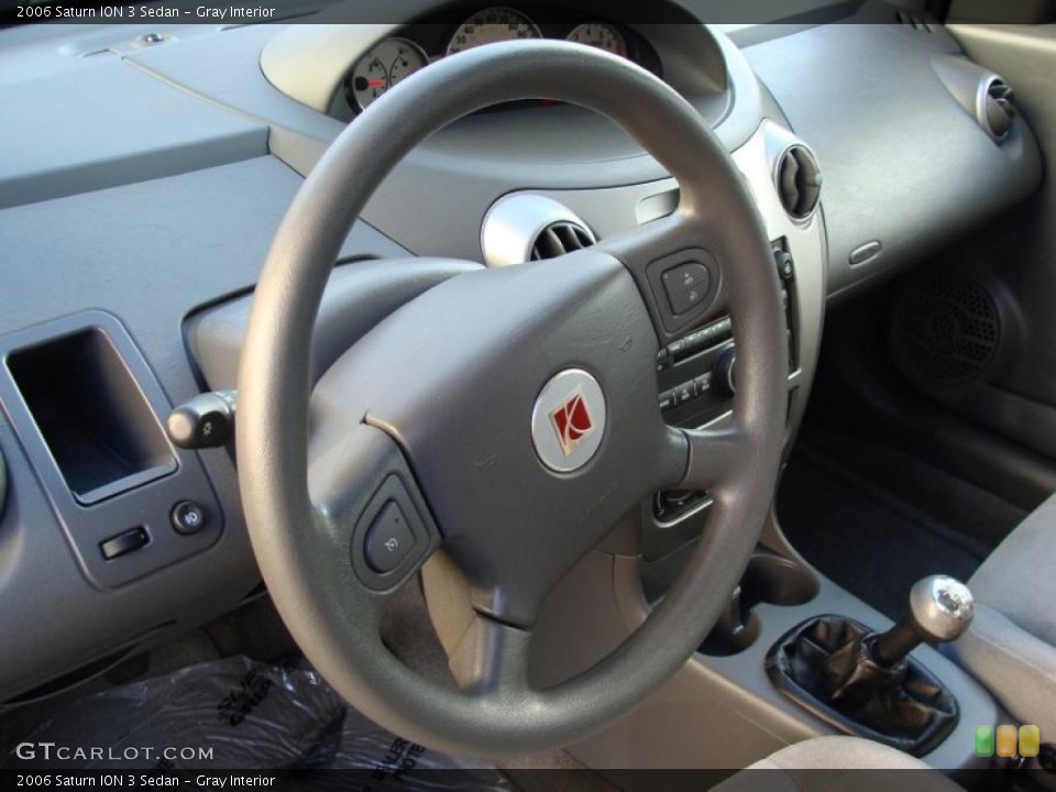 Gray Interior Steering Wheel for the 2006 Saturn ION 3 Sedan #40889017