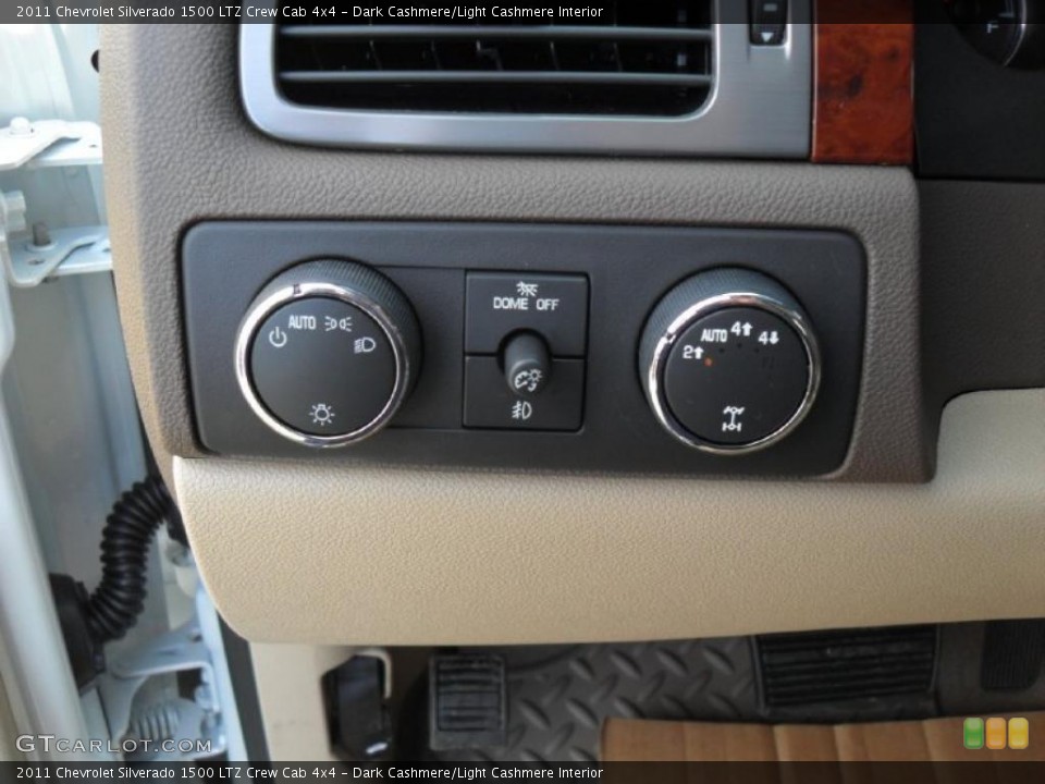 Dark Cashmere/Light Cashmere Interior Controls for the 2011 Chevrolet Silverado 1500 LTZ Crew Cab 4x4 #40892269