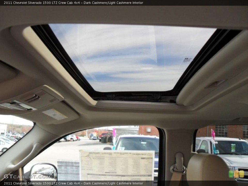 Dark Cashmere/Light Cashmere Interior Sunroof for the 2011 Chevrolet Silverado 1500 LTZ Crew Cab 4x4 #40892285