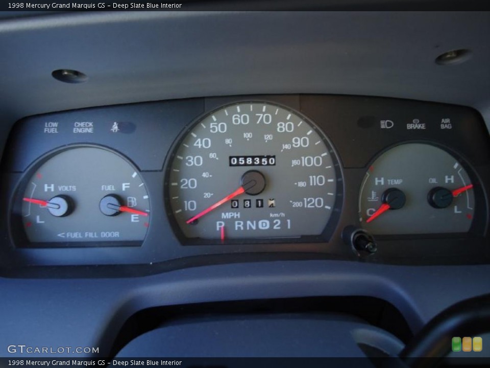 Deep Slate Blue Interior Gauges for the 1998 Mercury Grand Marquis GS #40896077